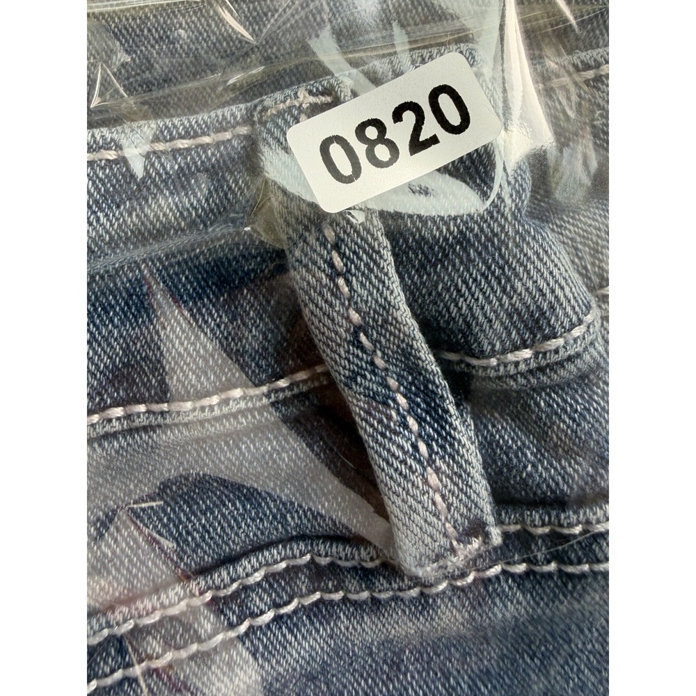 Y2K Girls YMI Flare Jeans Cross Wing Rhinestone Embellished Bootcut Low Rise 10 - Picture 9 of 9